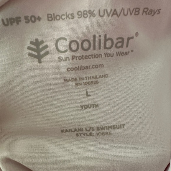 Coolibar Kids Pink Rashguard with Ruffles - Picture 2 of 3